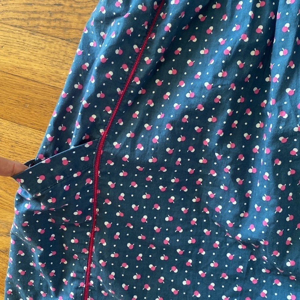 Hollister Navy Blue Pink White Polka Dot Mini Racerback Dress Size Medium - Picture 7 of 11